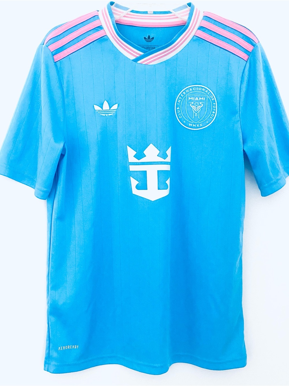 ⚽️BOYS Adidas Miami FC International Soccer Sports Jersey SZ L Youth)